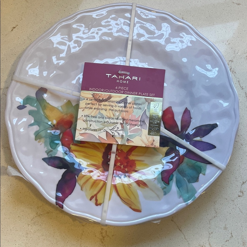 Tahari Colorful Floral Dinnerware Set